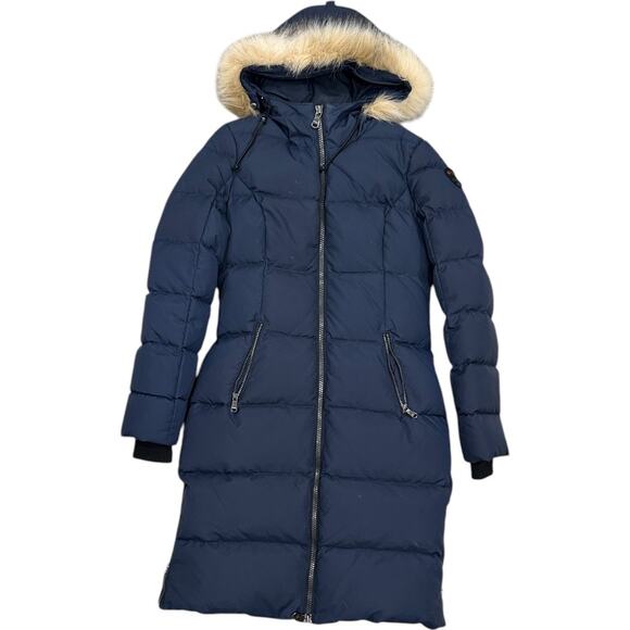 Pajar Canada Jayde Long Down Parka in Navy - Picture 2 of 8